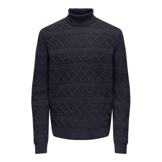 Only & Sons Blue Cotton Sweater