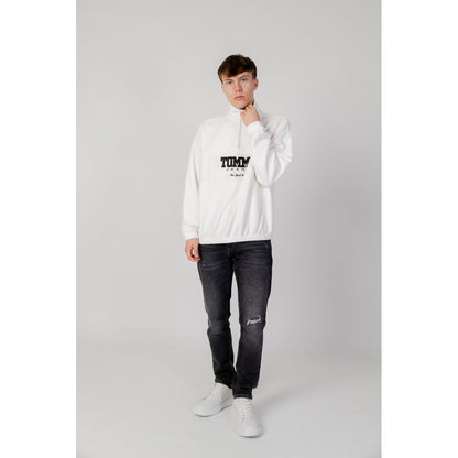 Tommy Hilfiger Jeans White Recycled Polyester Sweater