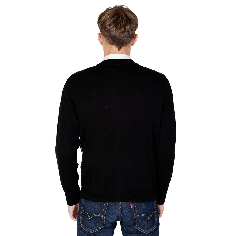 Antony Morato Black Wool Cardigan