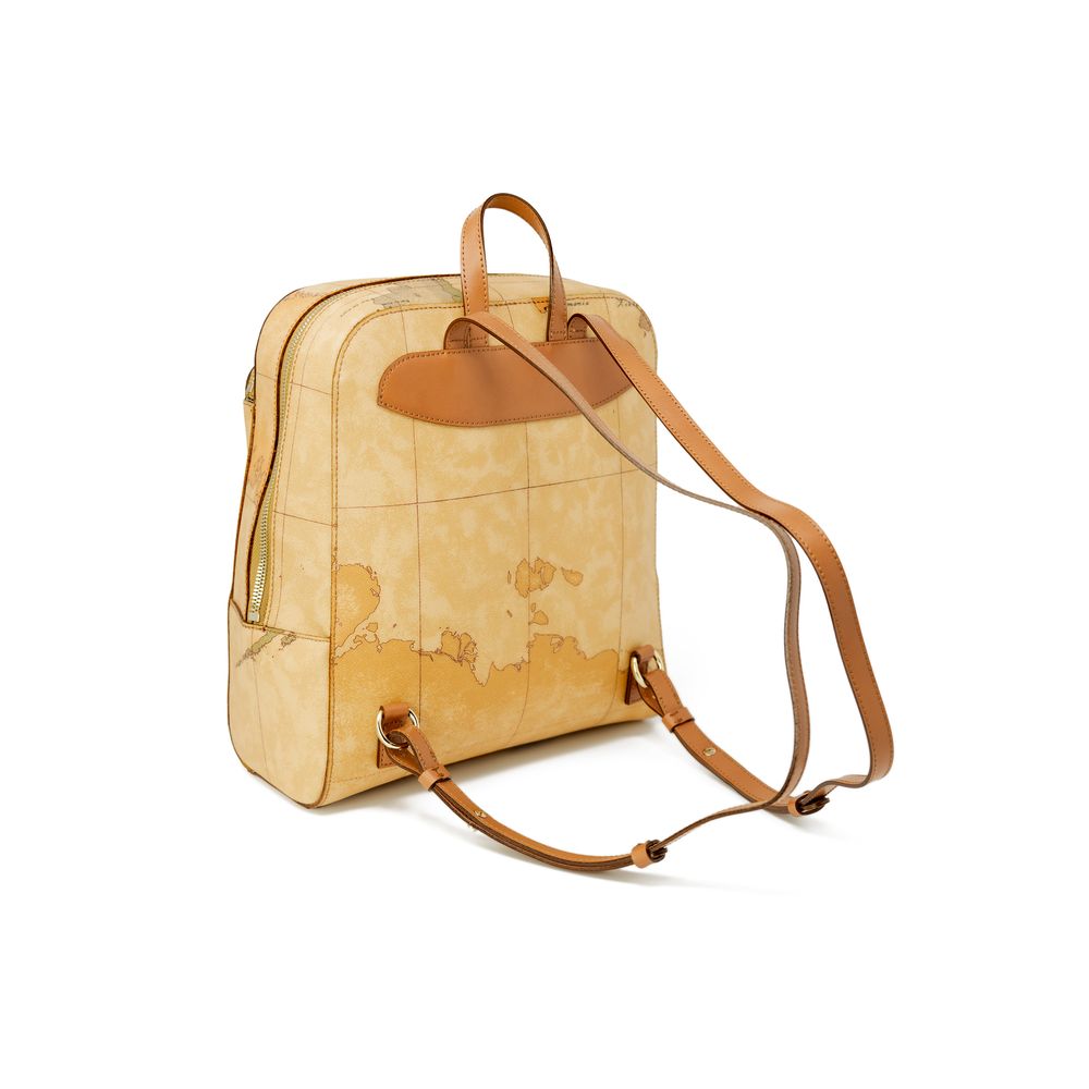 Alviero Martini Prima Classe Beige Cotton Backpack