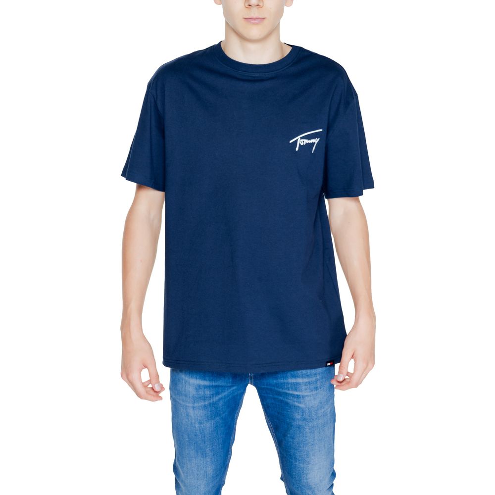 Tommy Hilfiger Jeans Blue Cotton T-Shirt