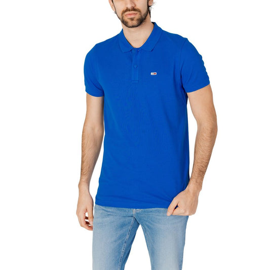 Tommy Hilfiger Jeans Blue Cotton Polo Shirt