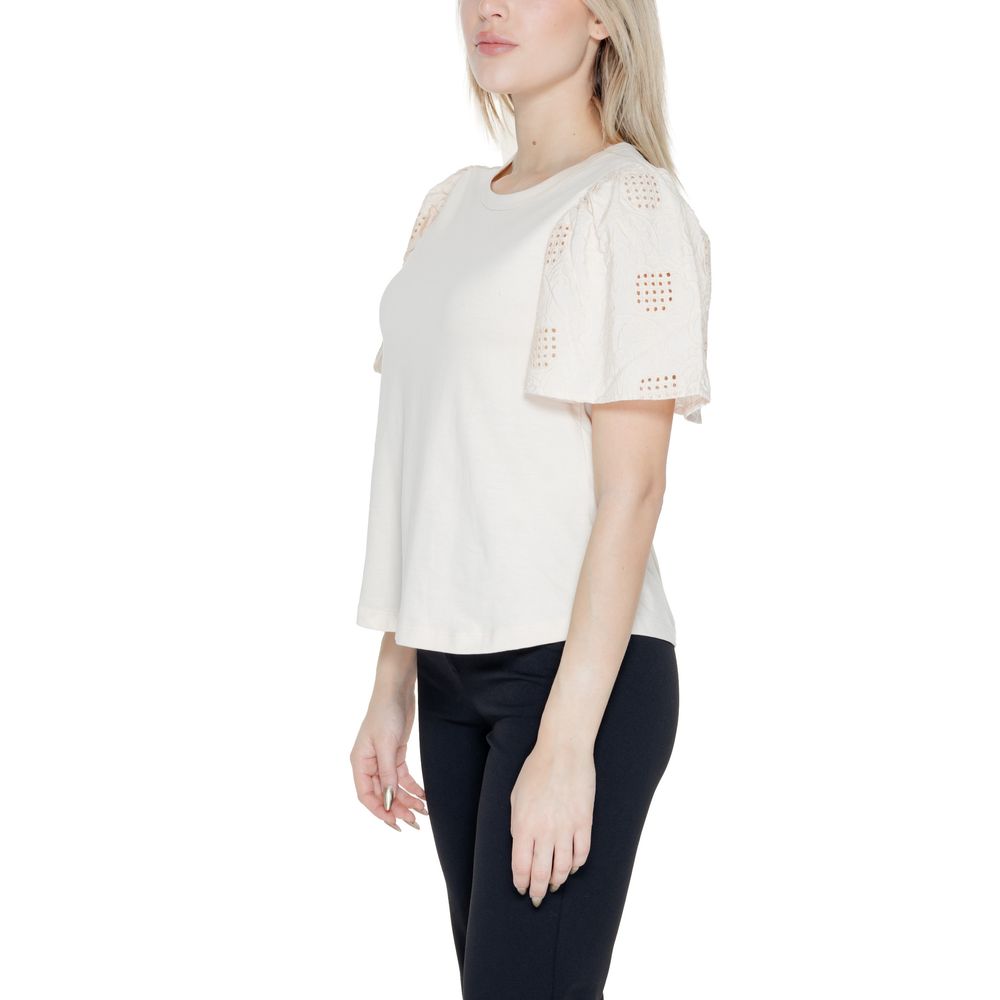 Jacqueline De Yong White Cotton Tops & T-Shirt