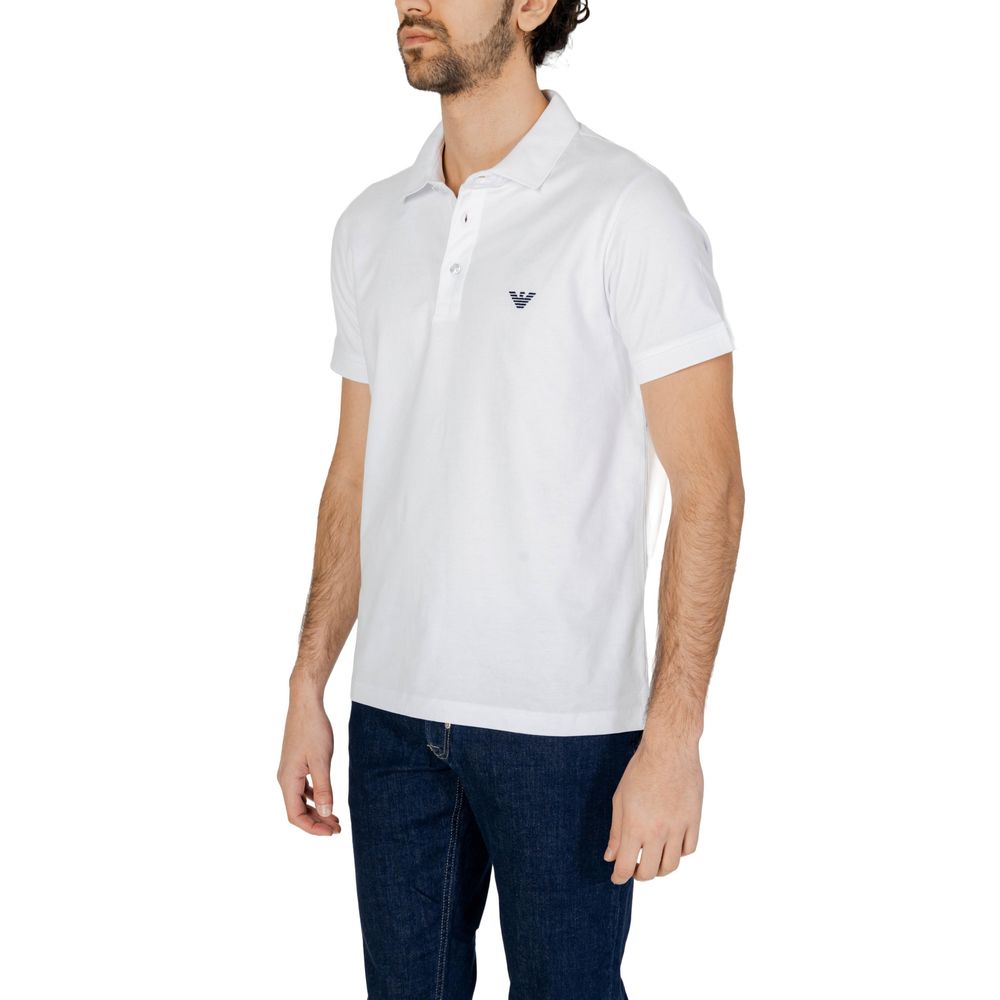 Emporio Armani Underwear White Cotton Polo Shirt