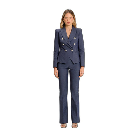 Rinascimento Blue Cotton Suits & Blazer