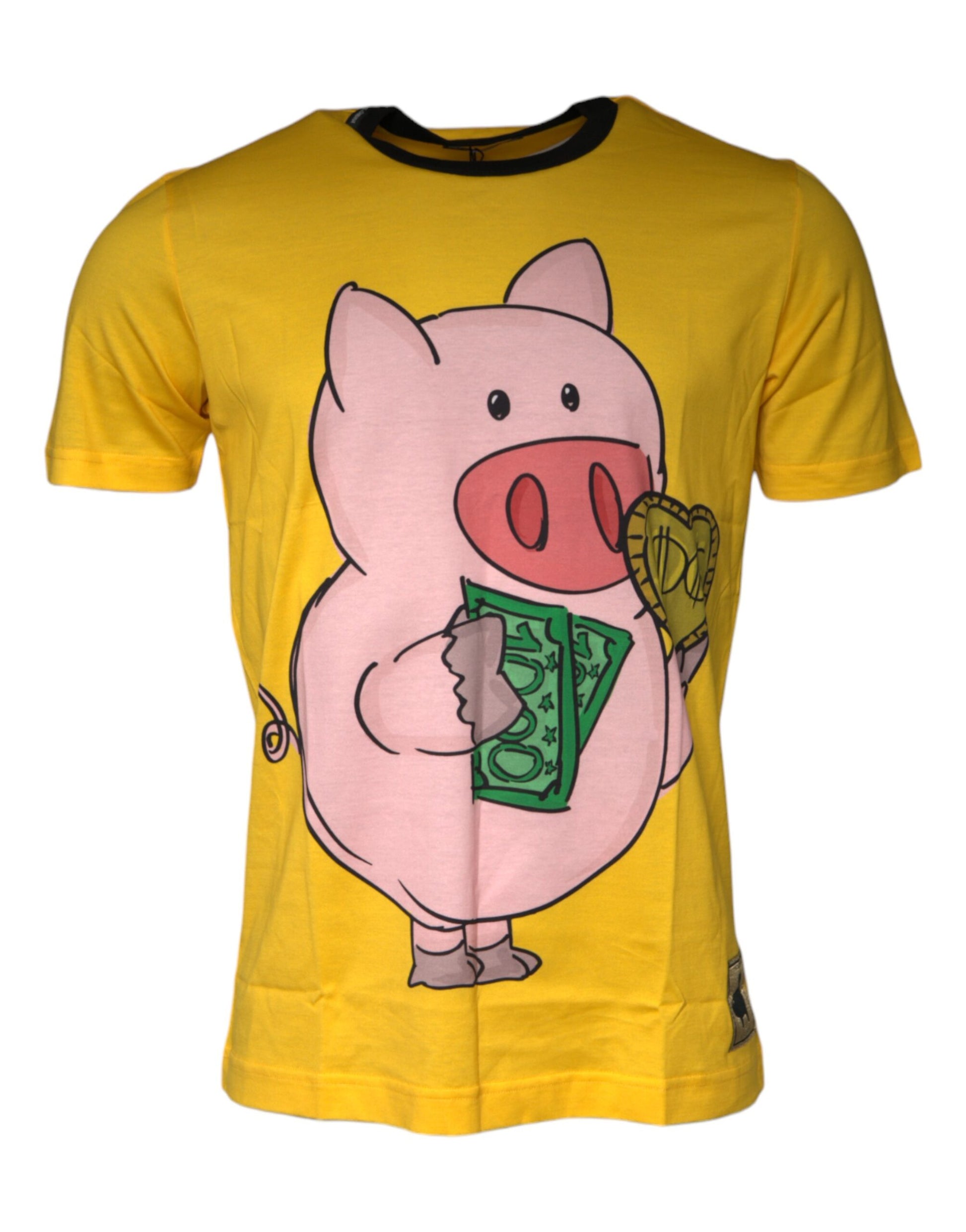 Dolce & Gabbana Yellow 2019 Year Of The Pig Short Sleeves T-shirt