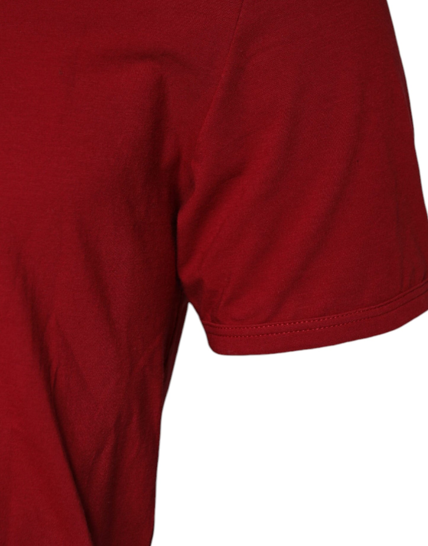 Dolce & Gabbana Red Cotton Round Neck Short Sleeve T-shirt