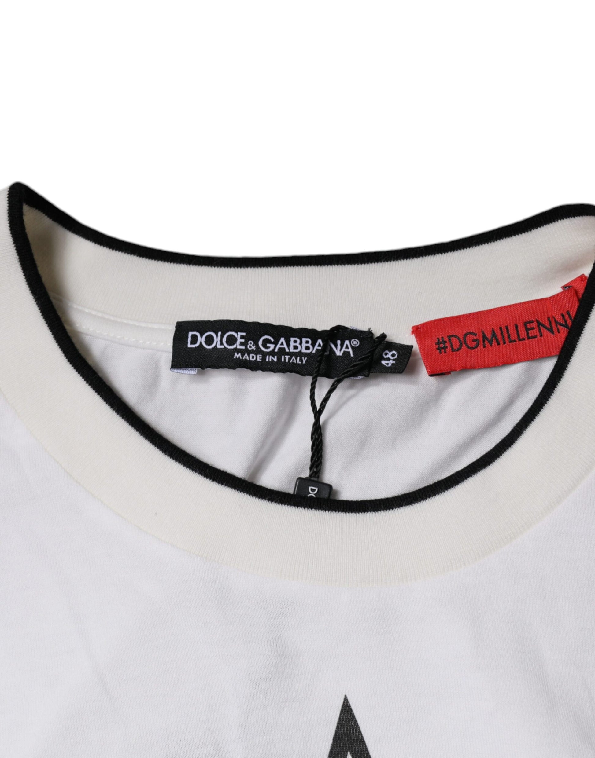 Dolce & Gabbana White DG Stars Print Cotton T-shirt