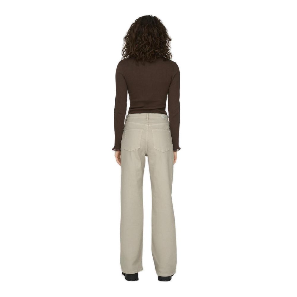 Only Beige Cotton Jeans & Pant