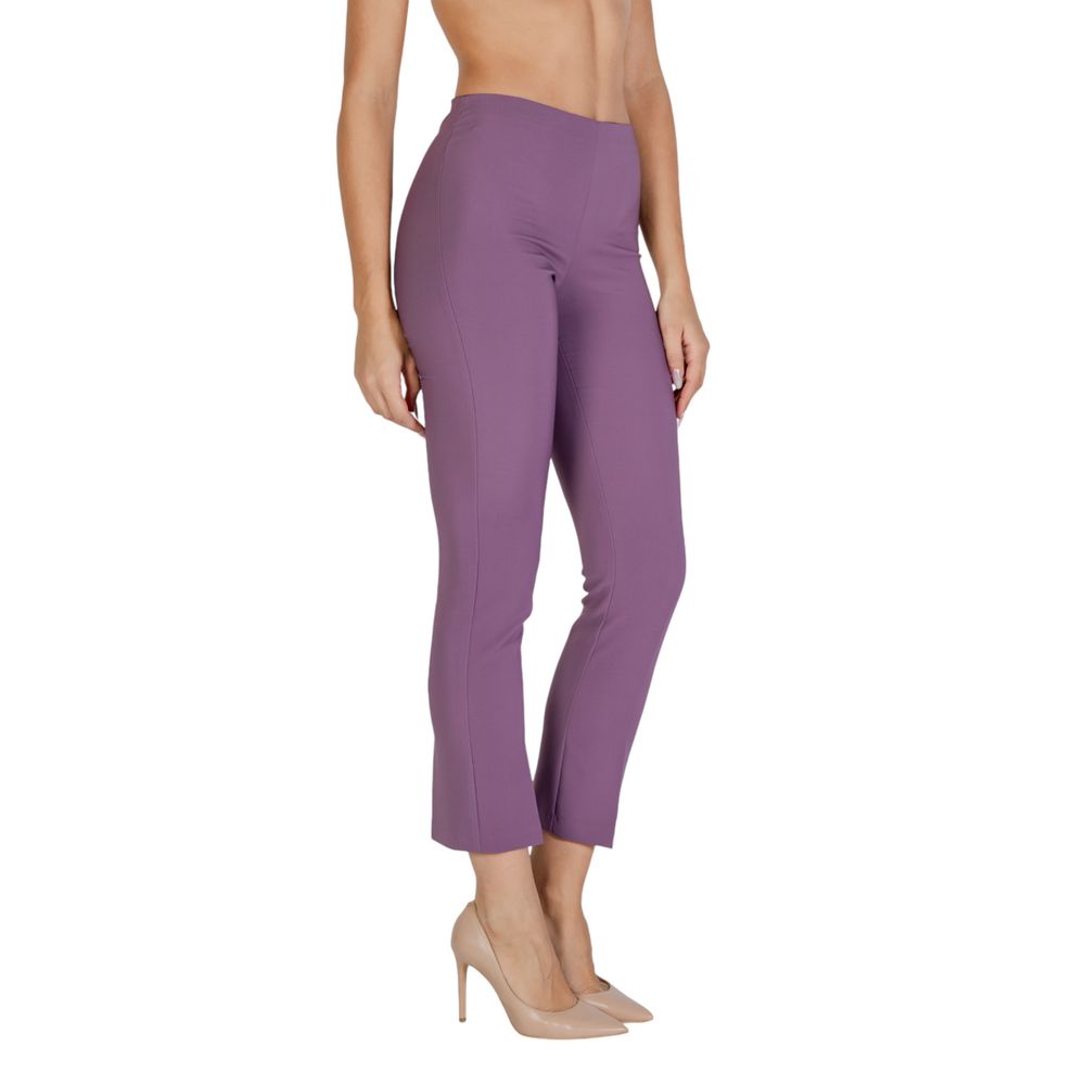 Sandro Ferrone Purple Polyester Jeans & Pant