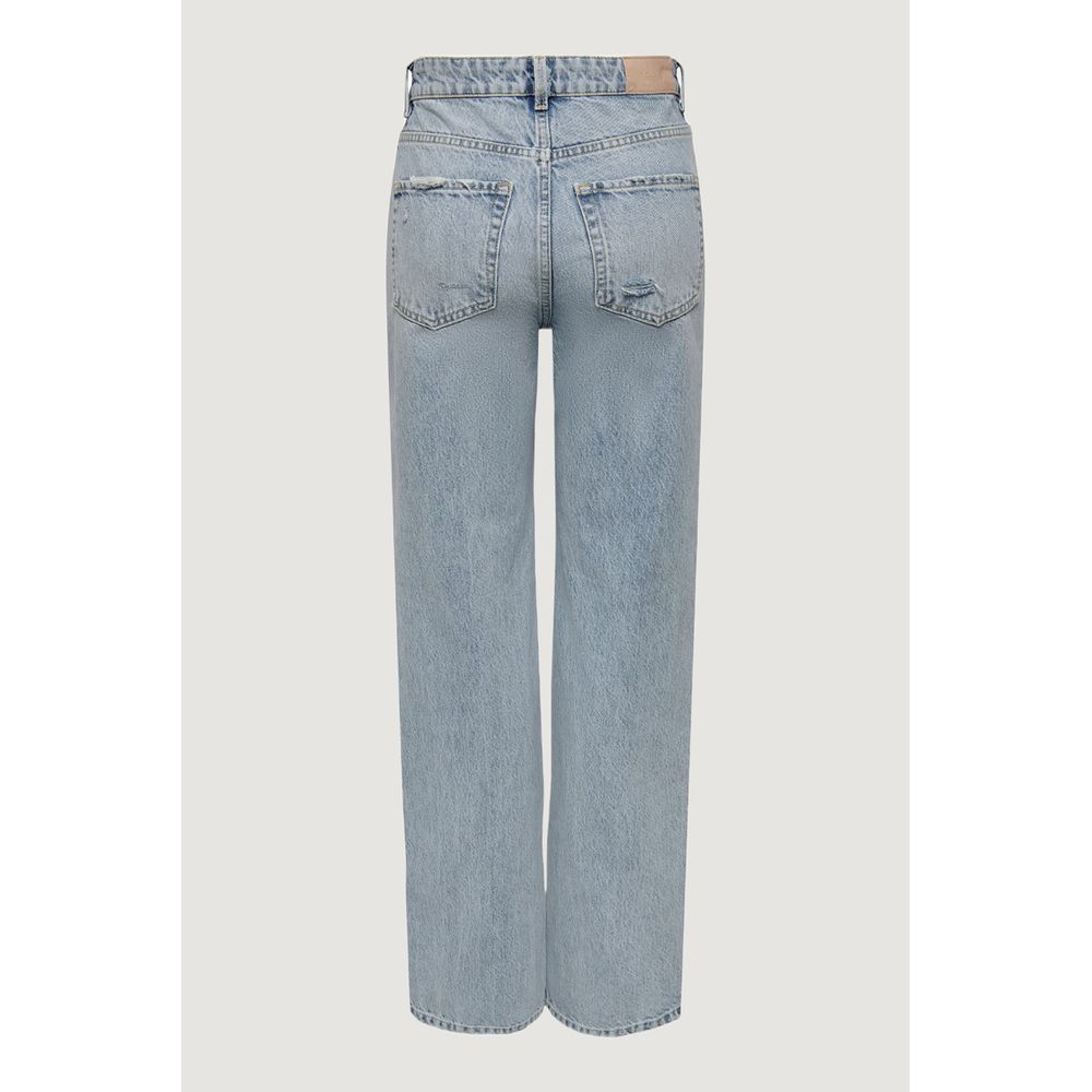 Only Light Blue Cotton Jeans & Pant