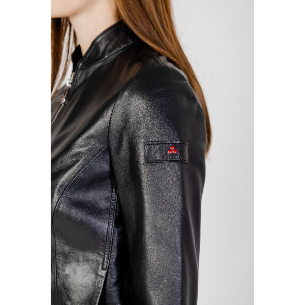 Peuterey Black Leather Jackets & Coat