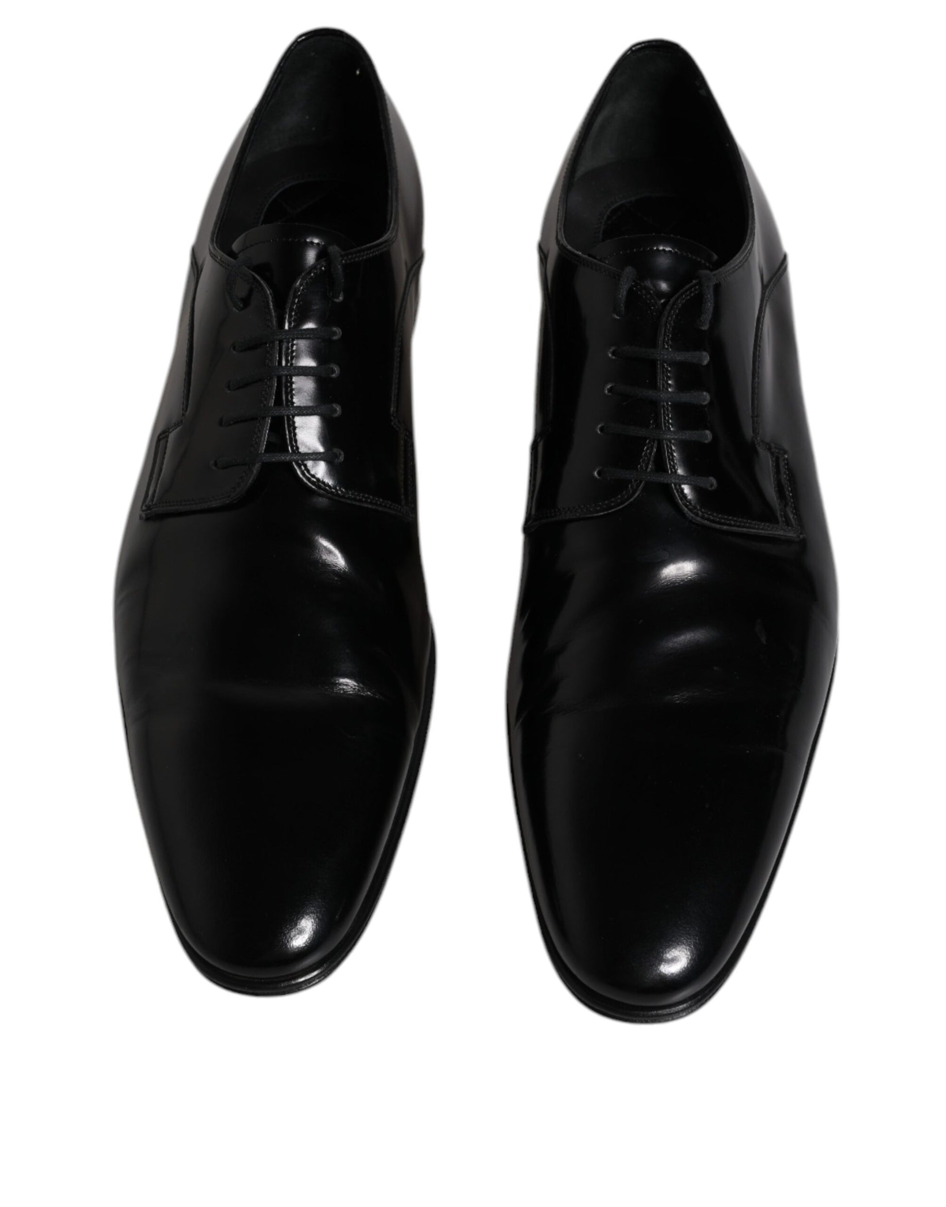 Dolce & Gabbana Black Leather Lace Up Derby Formal Shoes