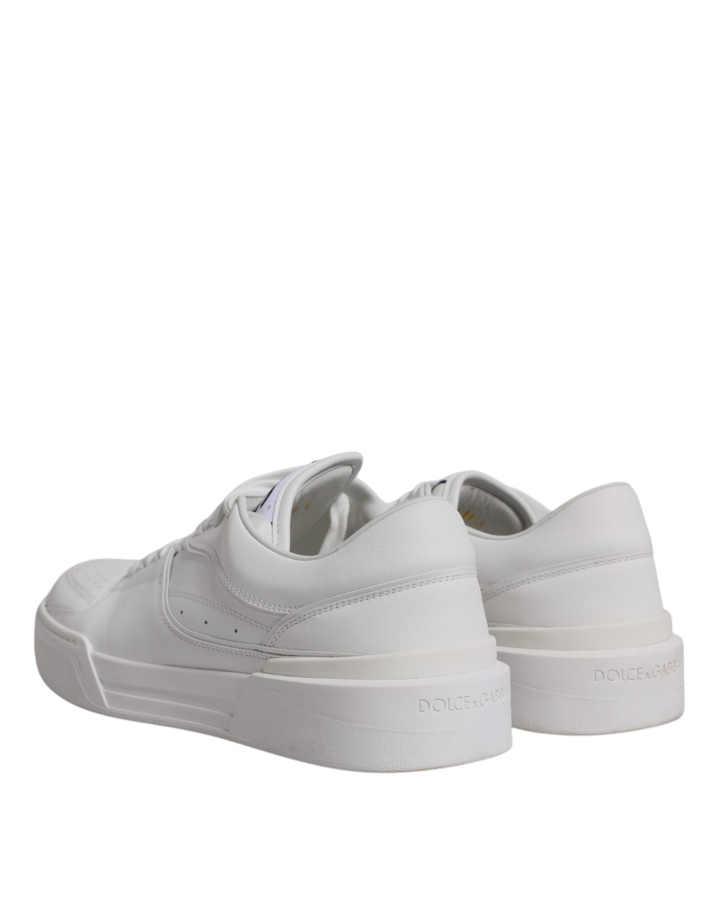 Dolce & Gabbana White Miami Leather Low Top Sneakers Shoes