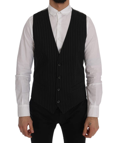 Dolce & Gabbana Sleek Striped Waistcoat Vest Dolce & Gabbana