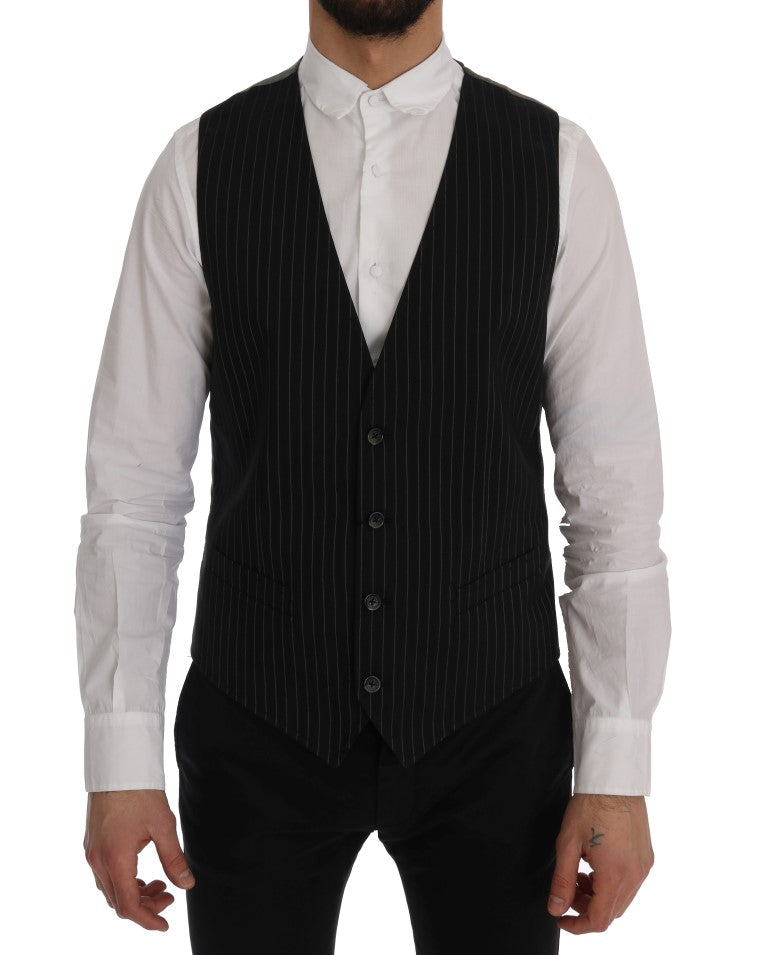 Dolce & Gabbana Sleek Striped Waistcoat Vest Dolce & Gabbana