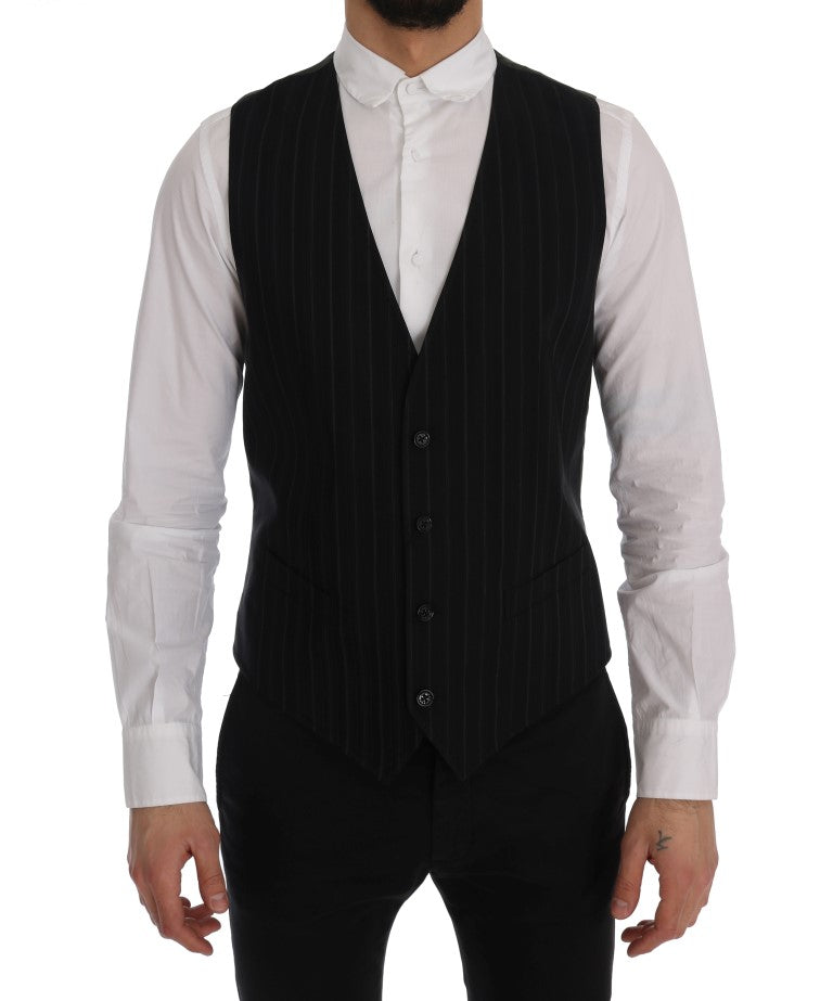 Dolce & Gabbana Elegant Striped Vest Waistcoat Dolce & Gabbana