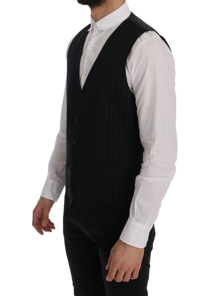 Dolce & Gabbana Elegant Striped Vest Waistcoat Dolce & Gabbana