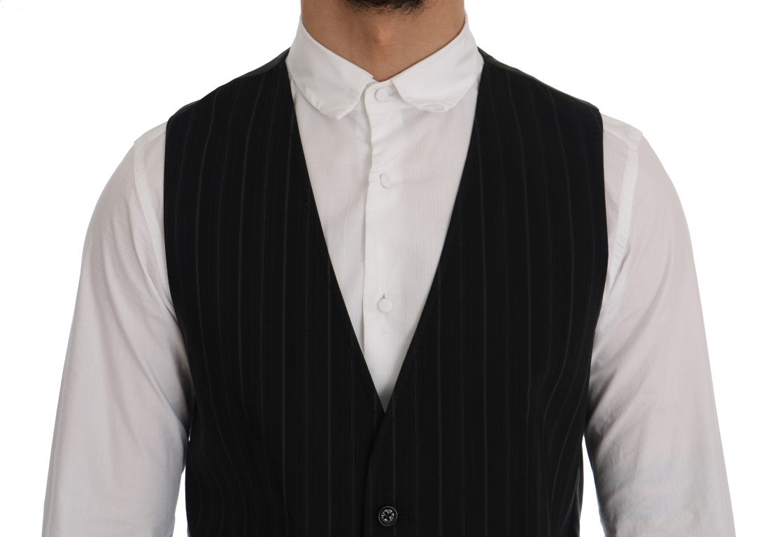 Dolce & Gabbana Elegant Striped Vest Waistcoat Dolce & Gabbana