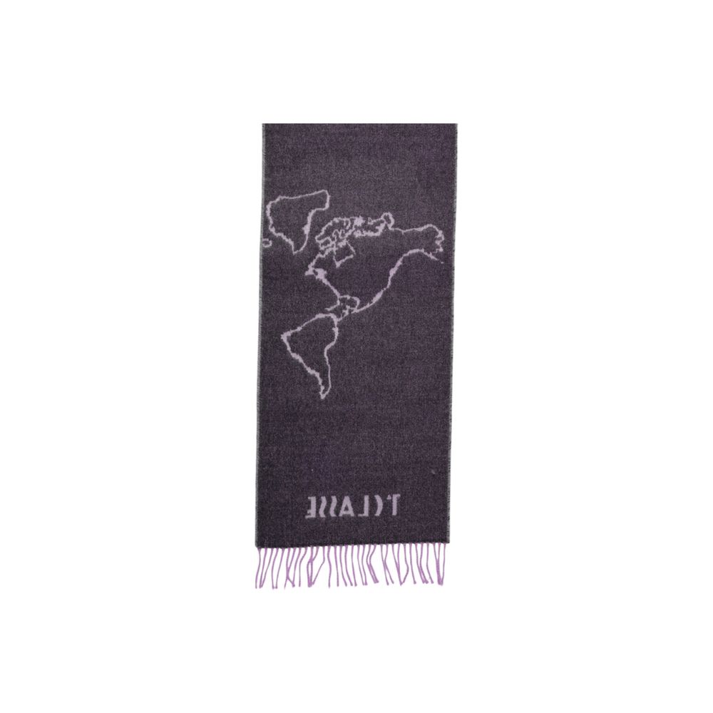 Alviero Martini Prima Classe Purple Polyacrylic Scarf