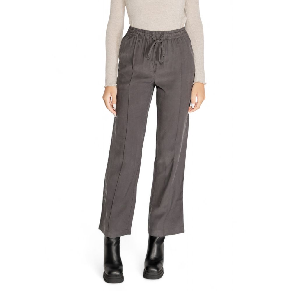 Jacqueline De Yong Gray Viscose Jeans & Pant