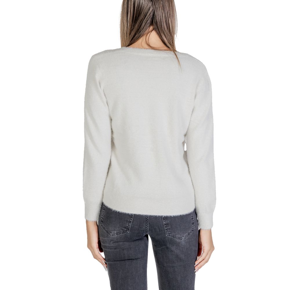 Sandro Ferrone Cream Nylon Sweater