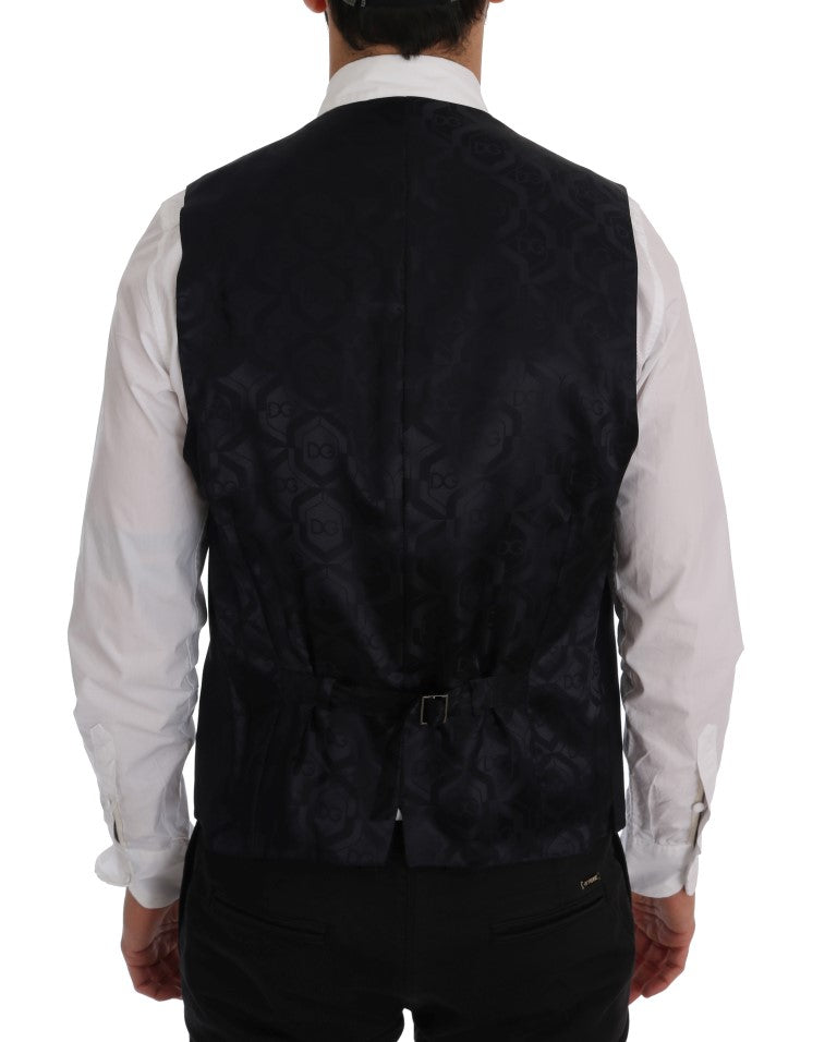 Dolce & Gabbana Sleek Striped Wool Blend Waistcoat Vest Dolce & Gabbana