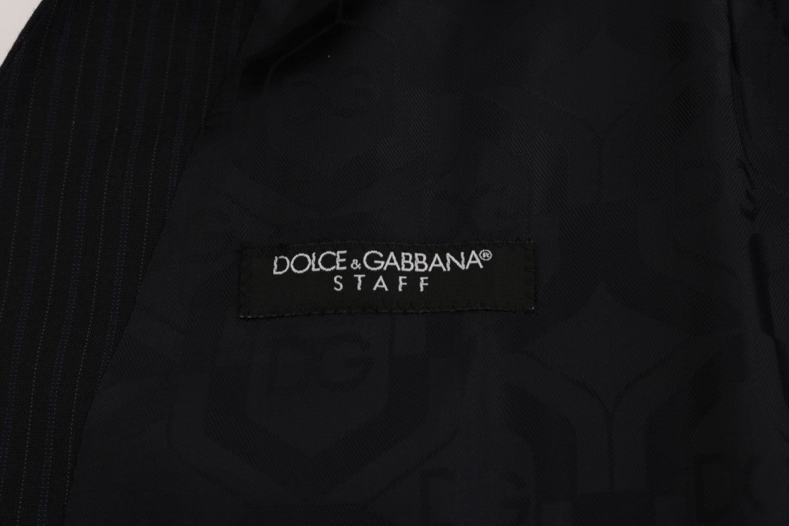 Dolce & Gabbana Sleek Striped Wool Blend Waistcoat Vest Dolce & Gabbana