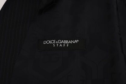 Dolce & Gabbana Sleek Striped Wool Blend Waistcoat Vest Dolce & Gabbana