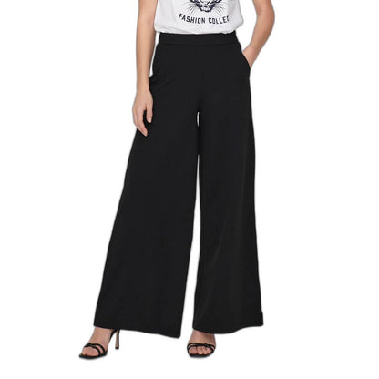 Jacqueline De Yong Black Recycled Polyester Jeans & Pant