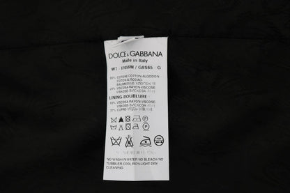 Dolce & Gabbana Sleek Black Single-Breasted Waistcoat Dolce & Gabbana