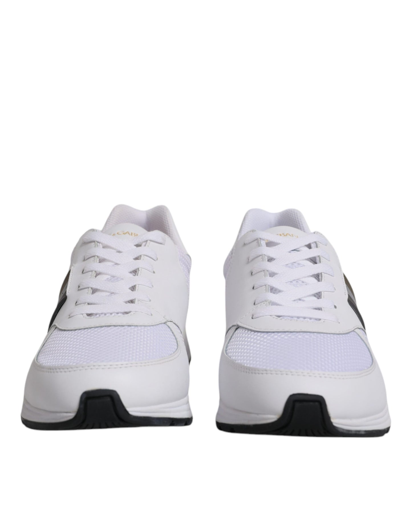 Dolce & Gabbana White Logo Leather Casual Men Sneakers Shoes