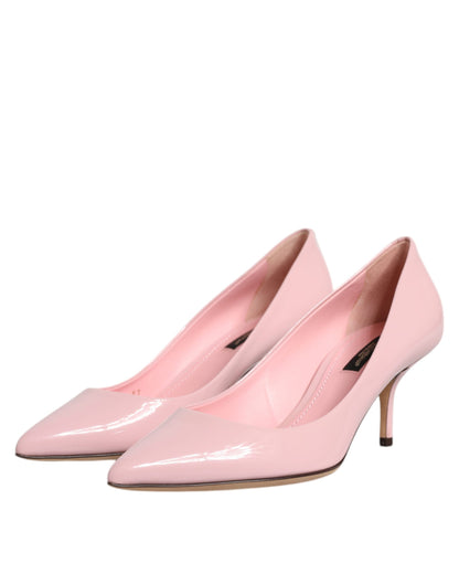 Dolce & Gabbana Light Pink Patent Leather Heels Pumps Shoes