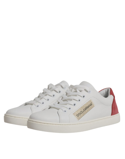 Dolce & Gabbana White London Calf Leather Sneakers Shoes