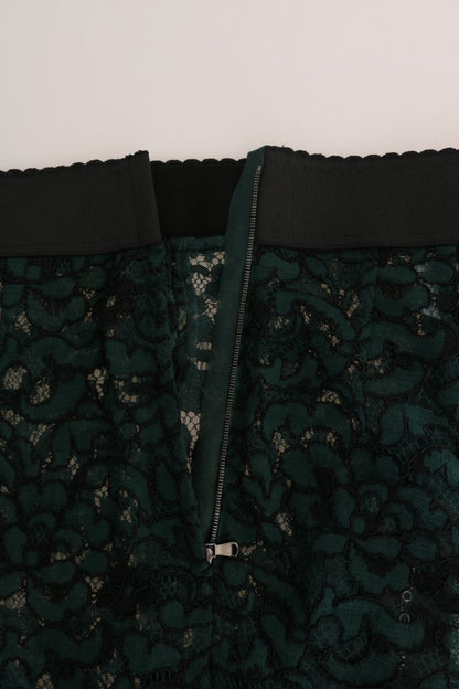 Dolce & Gabbana High Waist Floral Lace Slim Trousers Dolce & Gabbana