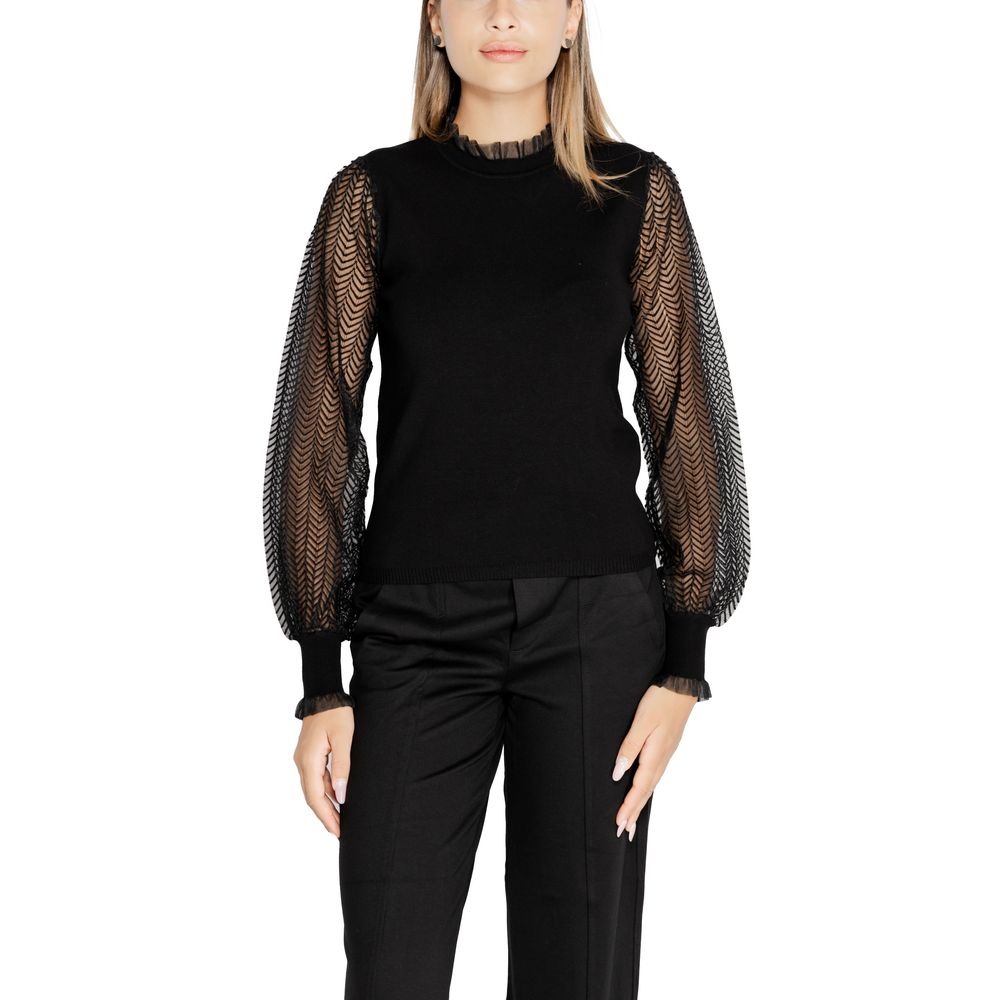 Morgan De Toi Black Viscose Tops & T-Shirt