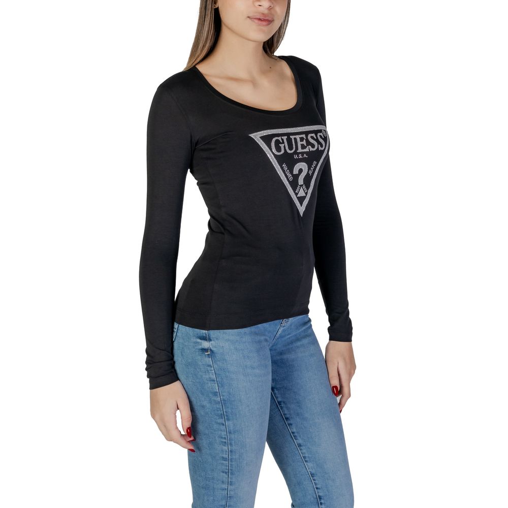 Guess Black Cotton Tops & T-Shirt