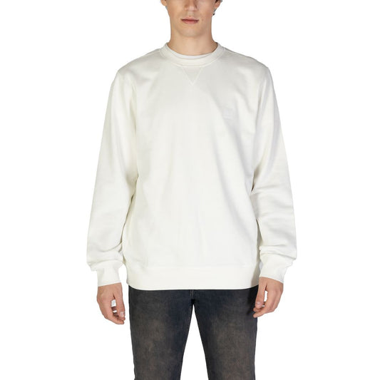 Hugo Boss White Cotton Sweater