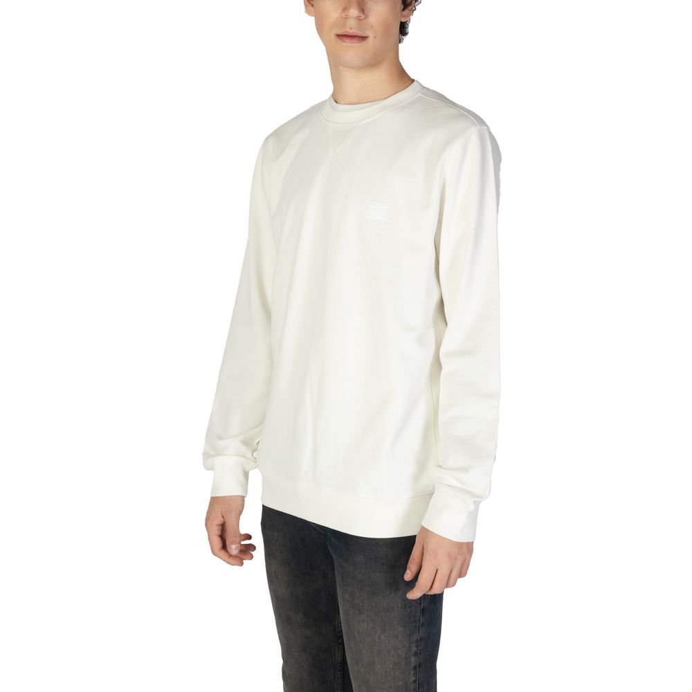 Hugo Boss White Cotton Sweater