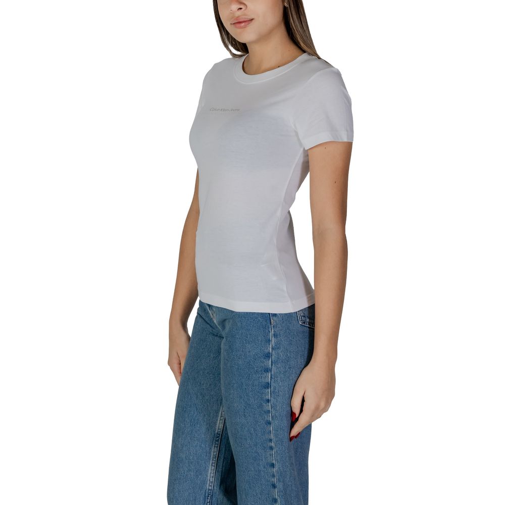 Calvin Klein Jeans White Cotton Tops & T-Shirt