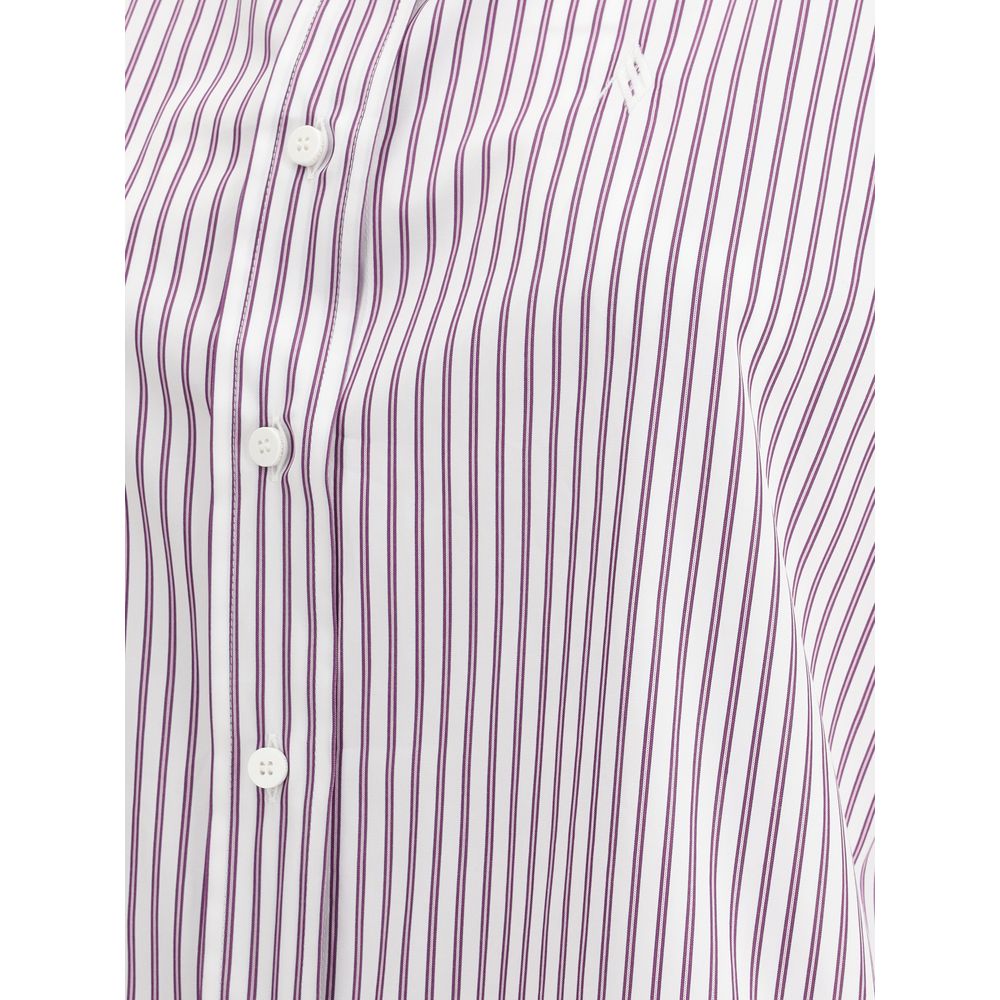 The Attico Asymmetrical strip Shirt