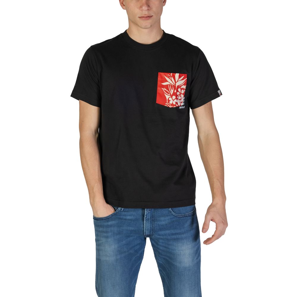 Replay Black Cotton T-Shirt