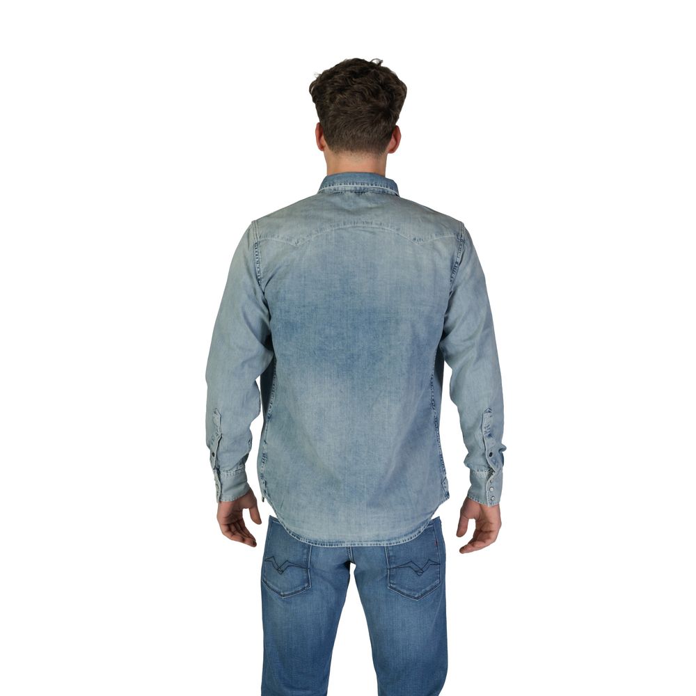 Replay Light Blue Cotton Shirt