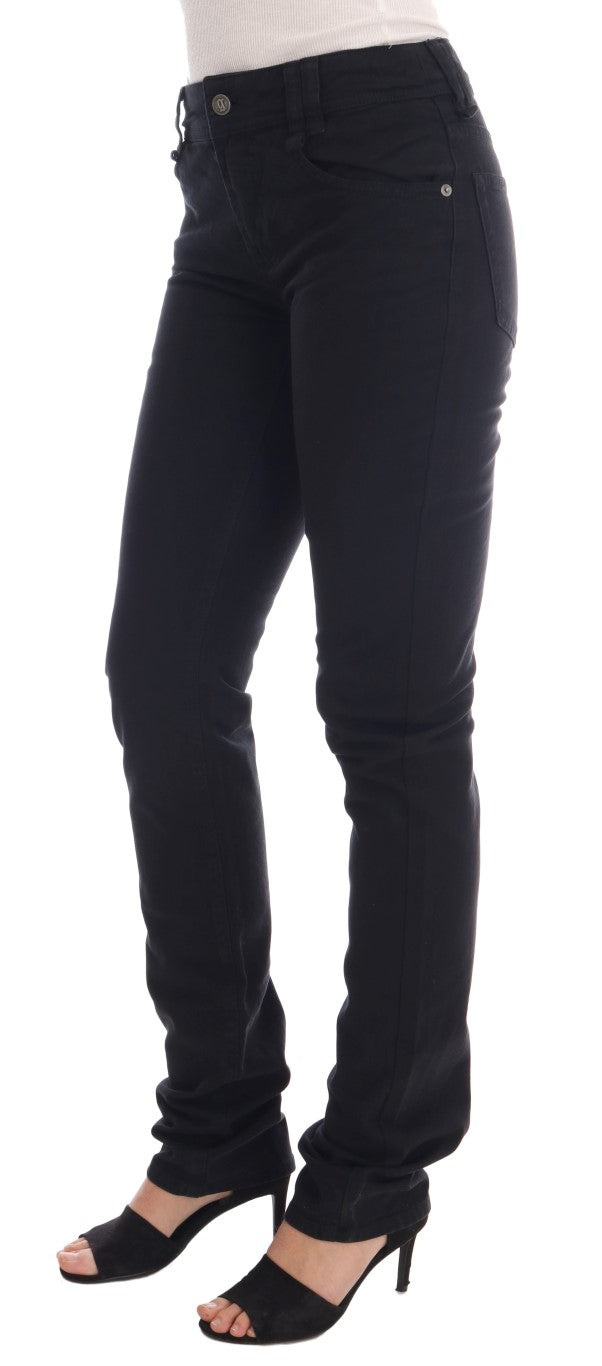 John Galliano Chic Black Regular Fit Denim Jeans John Galliano