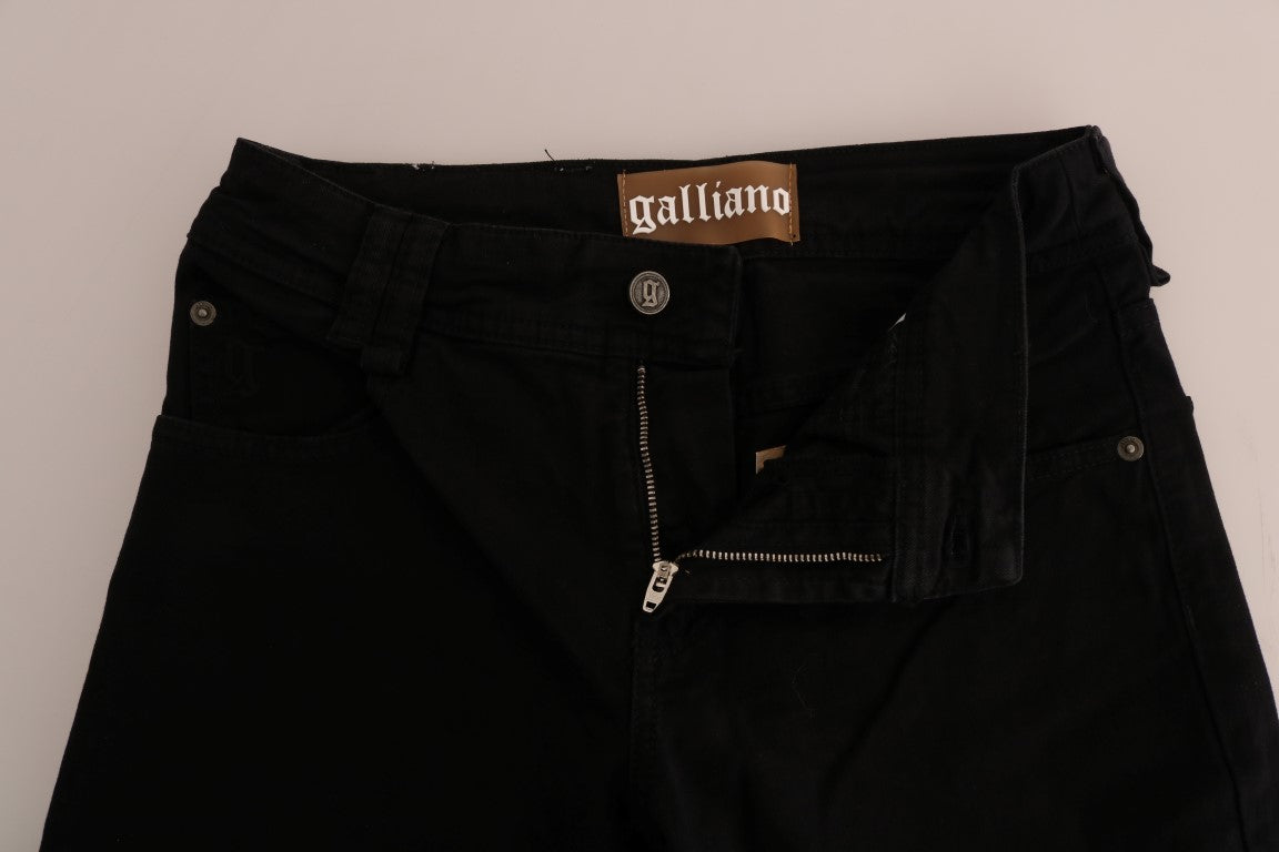 John Galliano Chic Black Regular Fit Denim Jeans John Galliano