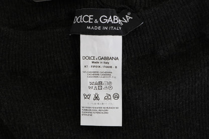 Dolce & Gabbana Elegant Gray Cashmere High Waist Pants Dolce & Gabbana