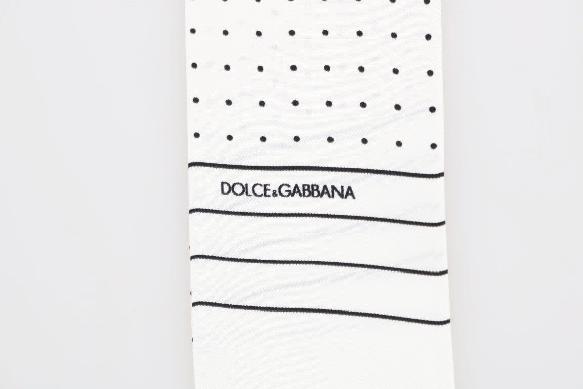 Dolce & Gabbana Elegant Silk Polka Dot Men's Scarf Wrap Dolce & Gabbana