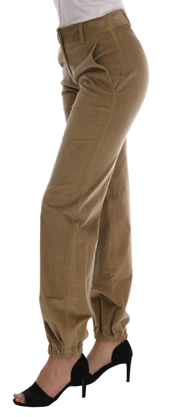 Ermanno Scervino Chic Beige Casual Pants for Sophisticated Style Ermanno Scervino