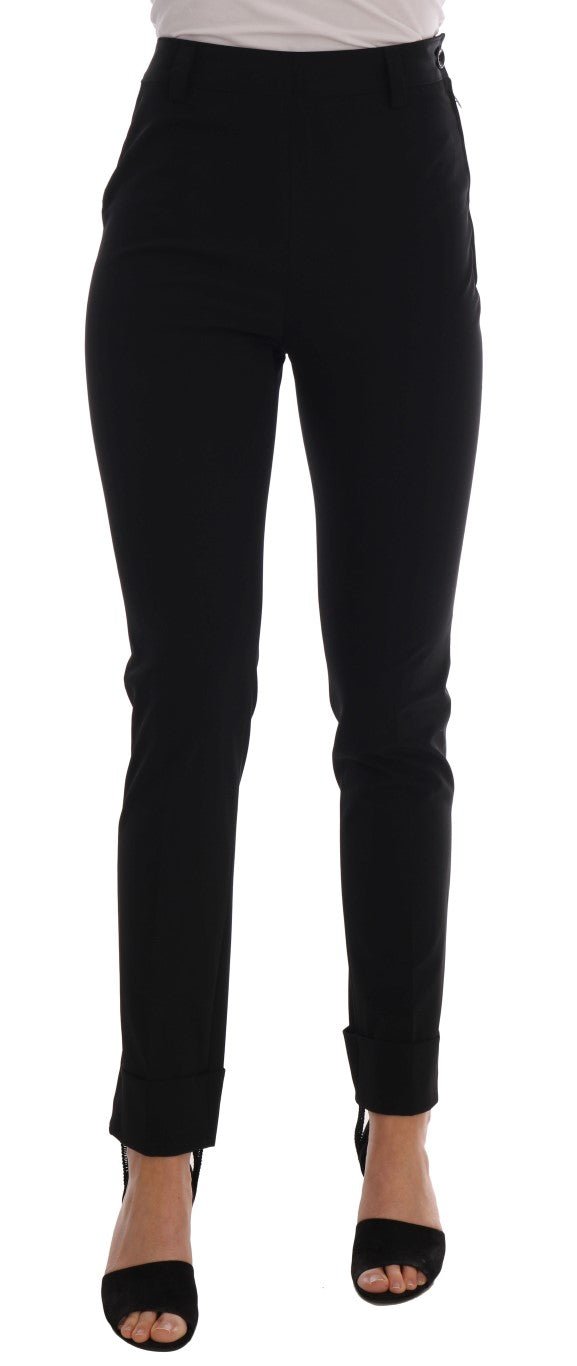 Ermanno Scervino Sleek Black Stirrup Leggings Ermanno Scervino