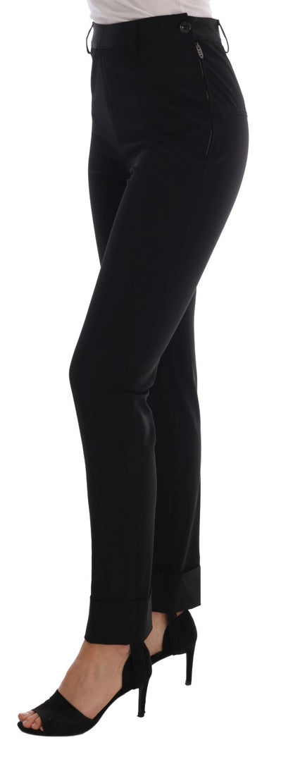 Ermanno Scervino Sleek Black Stirrup Leggings Ermanno Scervino